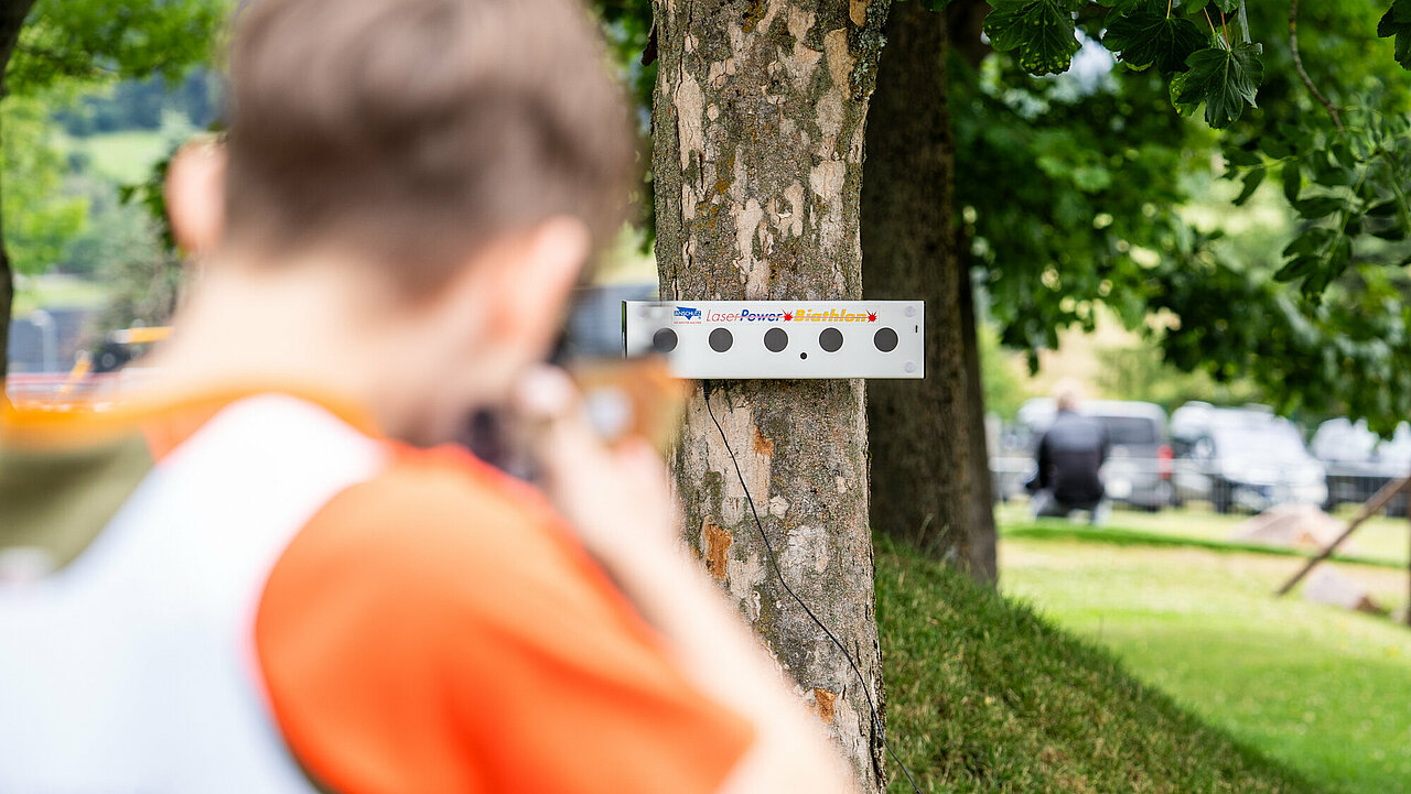 Kindergeburtstag mit Laserbiathlon - wo sonst als im Elldus? Kindergeburtstag mit Laserbiathlon