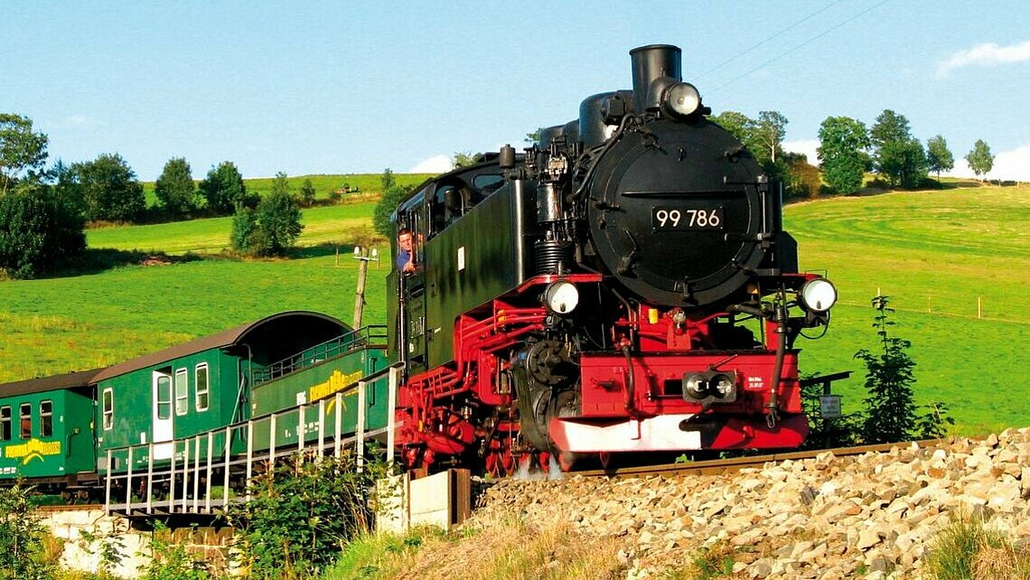 Mit Volldampf voraus Fichtelbergbahn